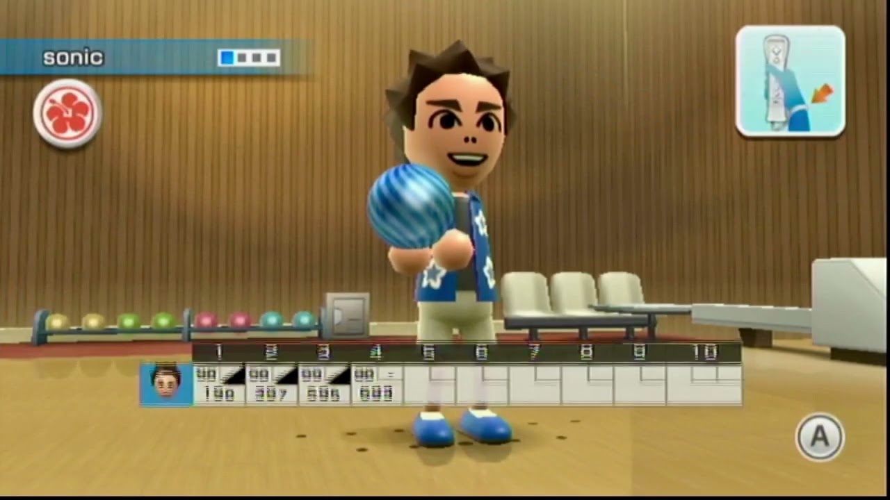 Wii Sports Resort-Bowling 100 Pin Game Full Gameplay 