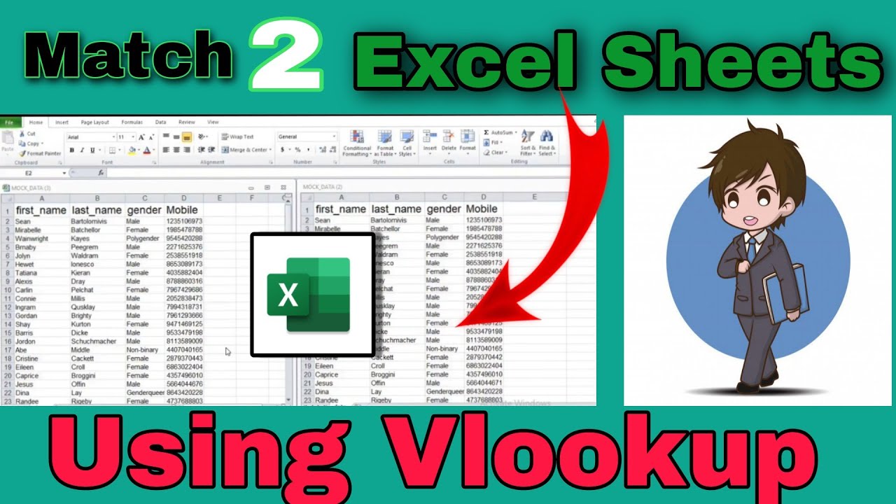 How to Compare Two Excel Sheets Data | Compare Two Columns in EXCEL using VLOOKUP (Hindi)