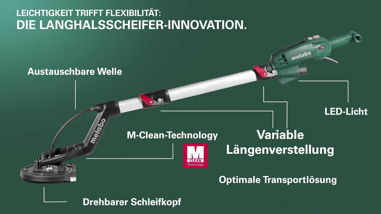 Metabo Langhalsschleifer - Leichtigkeit trifft Flexibilität (German)