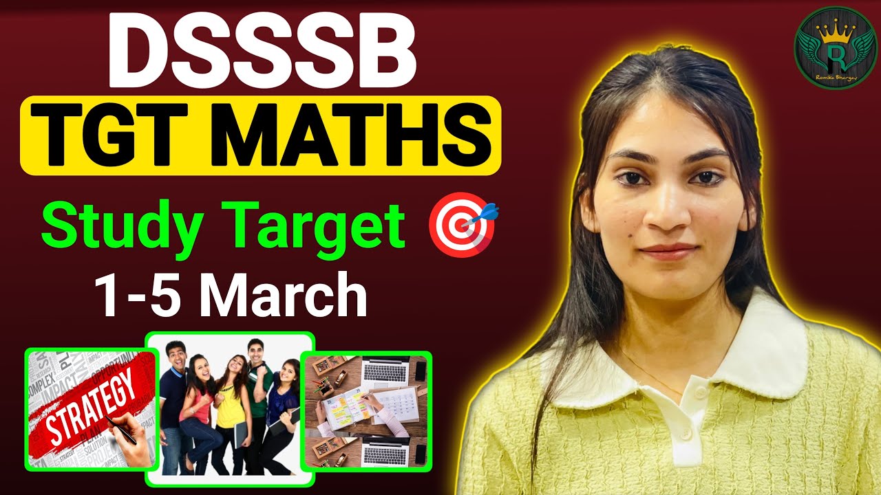 Daily Study Target 🎯 | Dsssb Tgt Maths Study Plan | Best Strategy for dsssb tgt maths #dsssbmaths