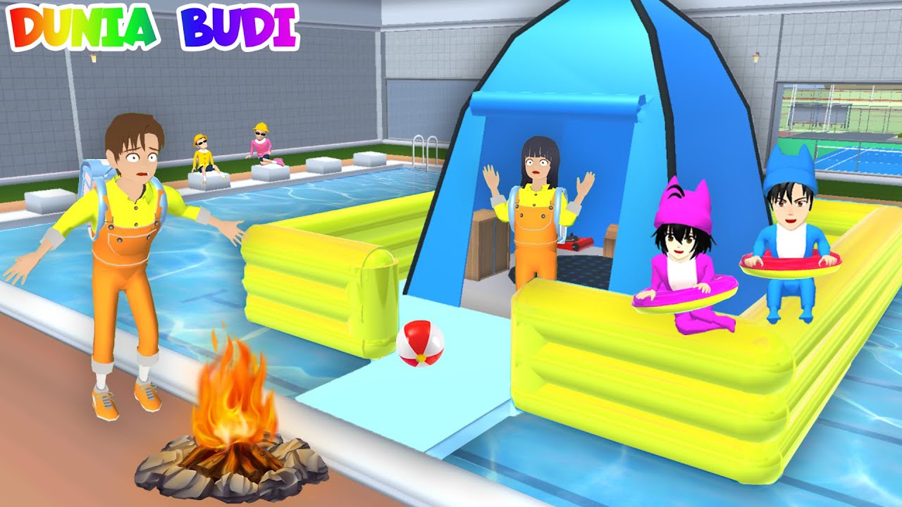 Yuta Mio Camping Diatas Kolam Renang | Panik Malamnya Semua Tenggelam