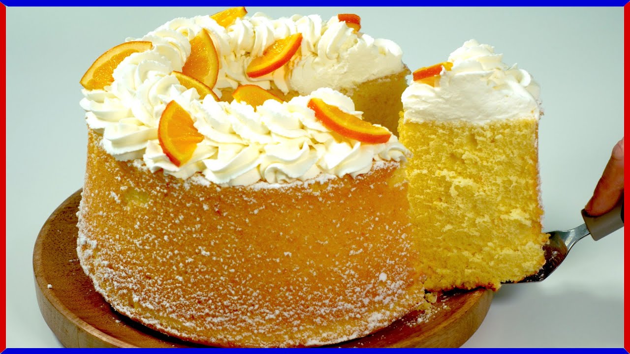 Orange Chiffon Cake easy recipe - ItalianCakes USA