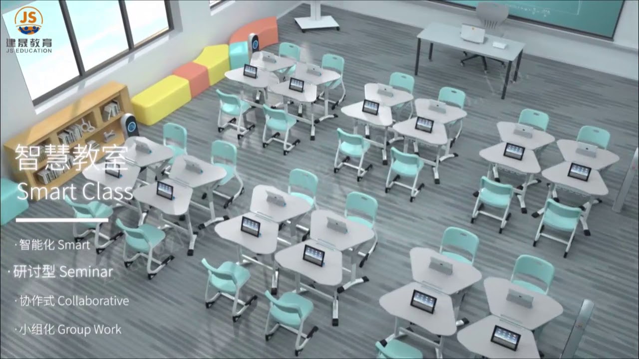 HY-0360K Collaborative classroom learning table and chair