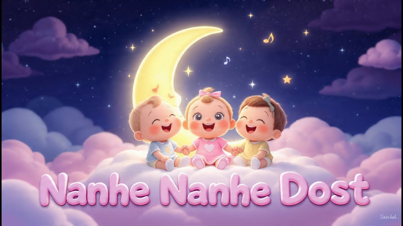 Nanhe Nanhe Dost Hamare | Cute Hindi Lullaby lori for Babies | Lalla Lalli Lullaby
