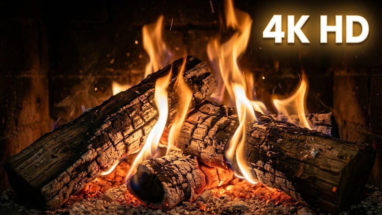 6 HOURS of Relaxing Fireplace Sounds - Burning Fireplace & Crackling Fire Sounds,Fireplace 4K 🔥 2026