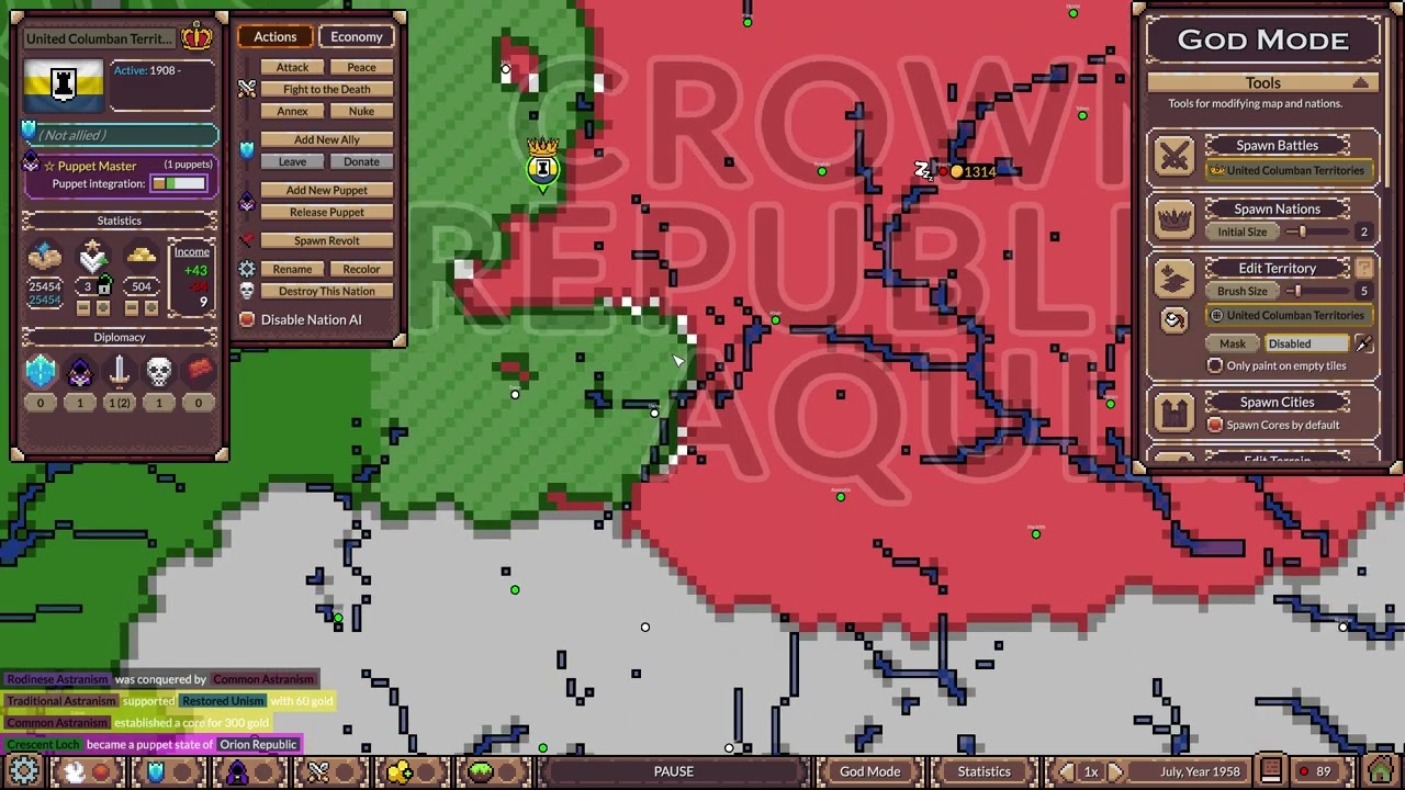Centauran wars but Columba starts it