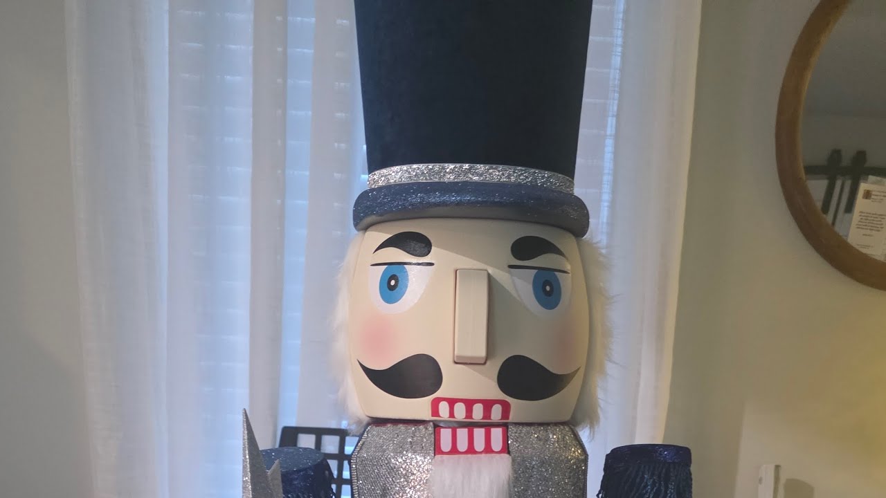 Blue Nutcracker spirit christmas animatronic #christmas UNBOXING/SETUP