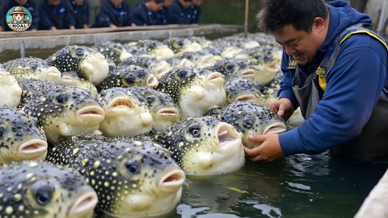 Puffer Fish Farm and Harvest - Amazing FUGU Fish Farming in Japan - FUGU Fish Cutting Skill🐡