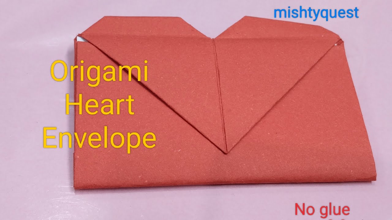 Origami Heart Envelope| Easy envelope for valentine's day 💌💘|No glue no scissors DIY|
