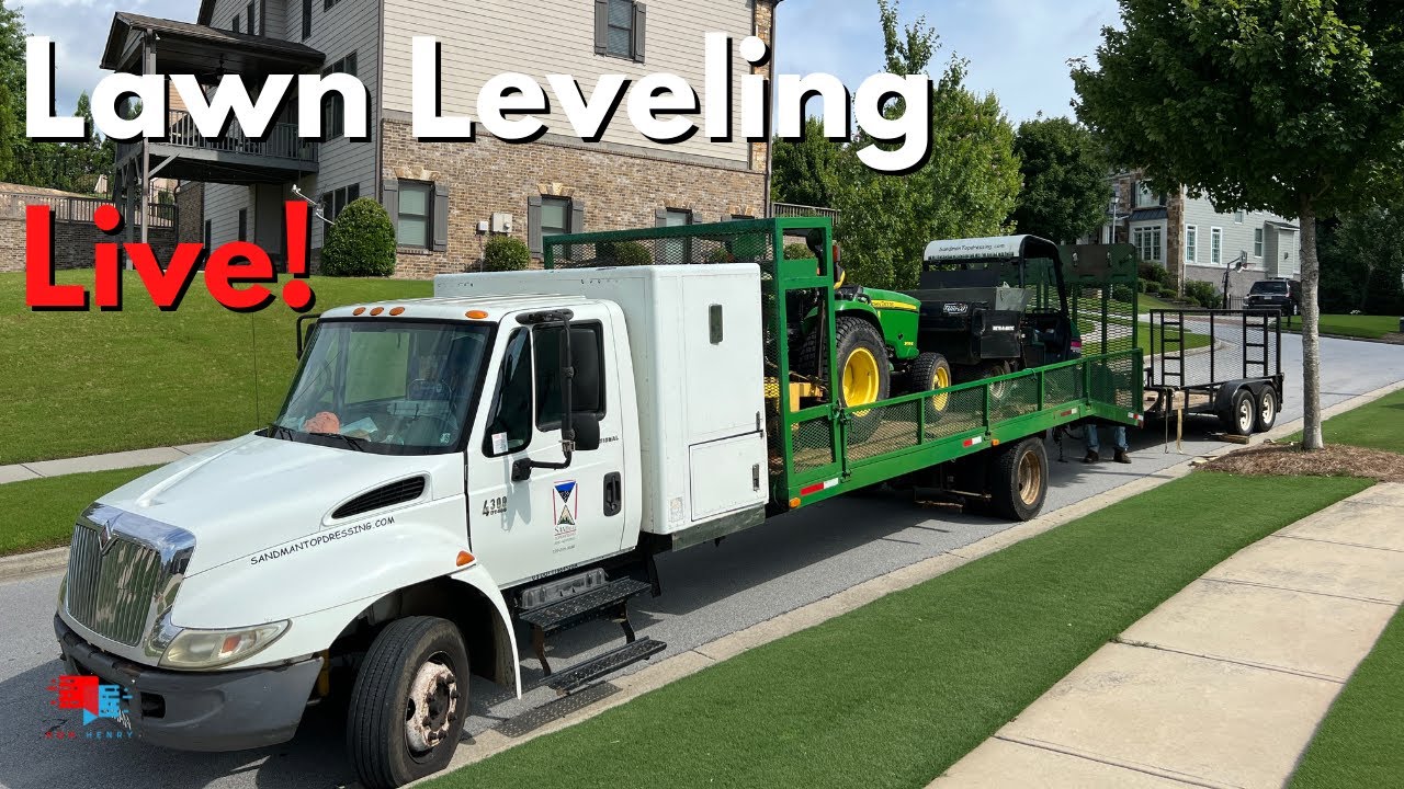 Top Dressing and Lawn Leveling LIVE - Golf Course Lawn Part 2