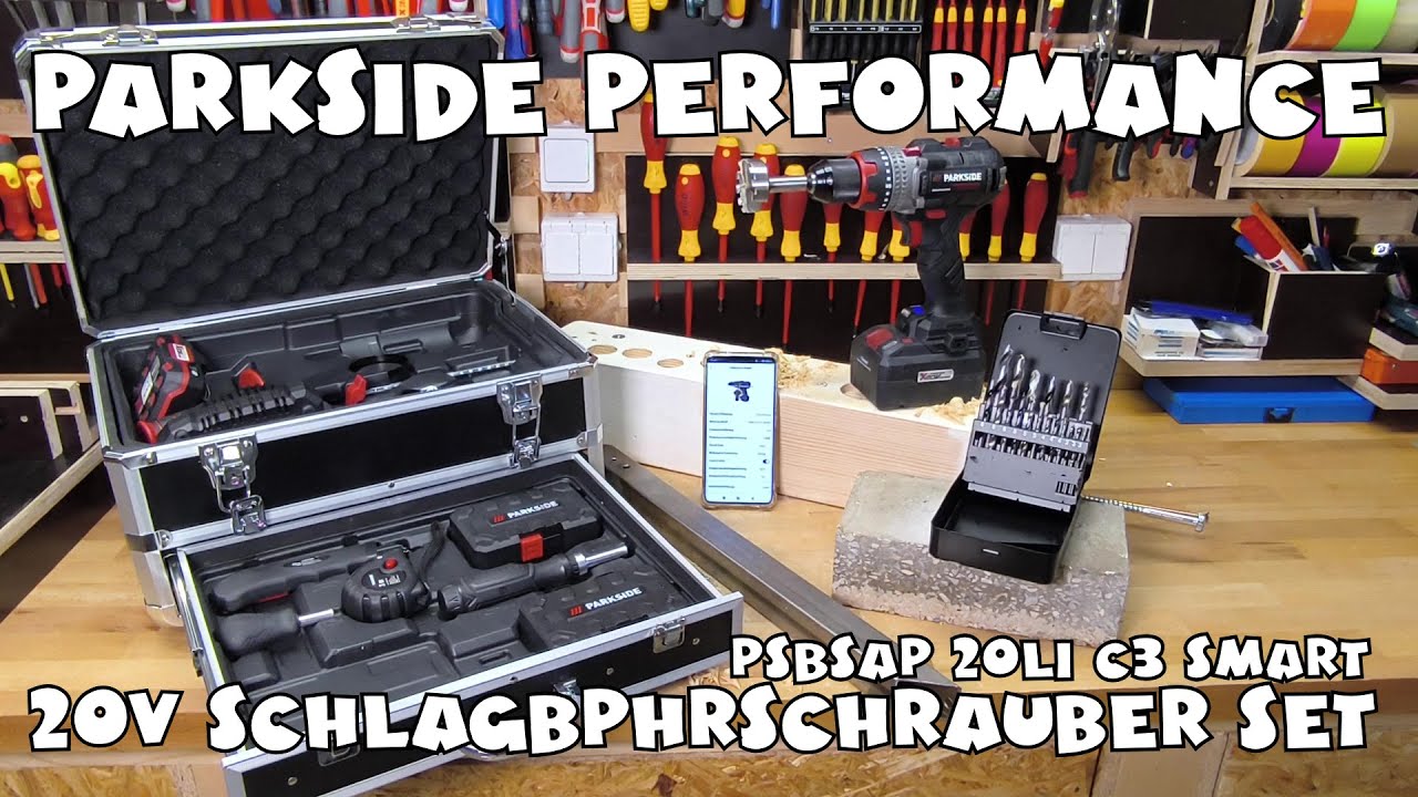 PARKSIDE PERFORMANCE® 20 V Akku-Schlagbohrschrauber-Set PSBSAP 20-Li C3