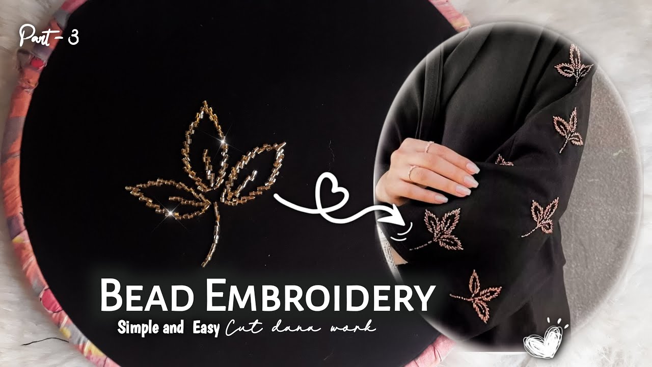 Eid outfit beads embroidery designs (easy and simple) @ethnicstitchingvibes