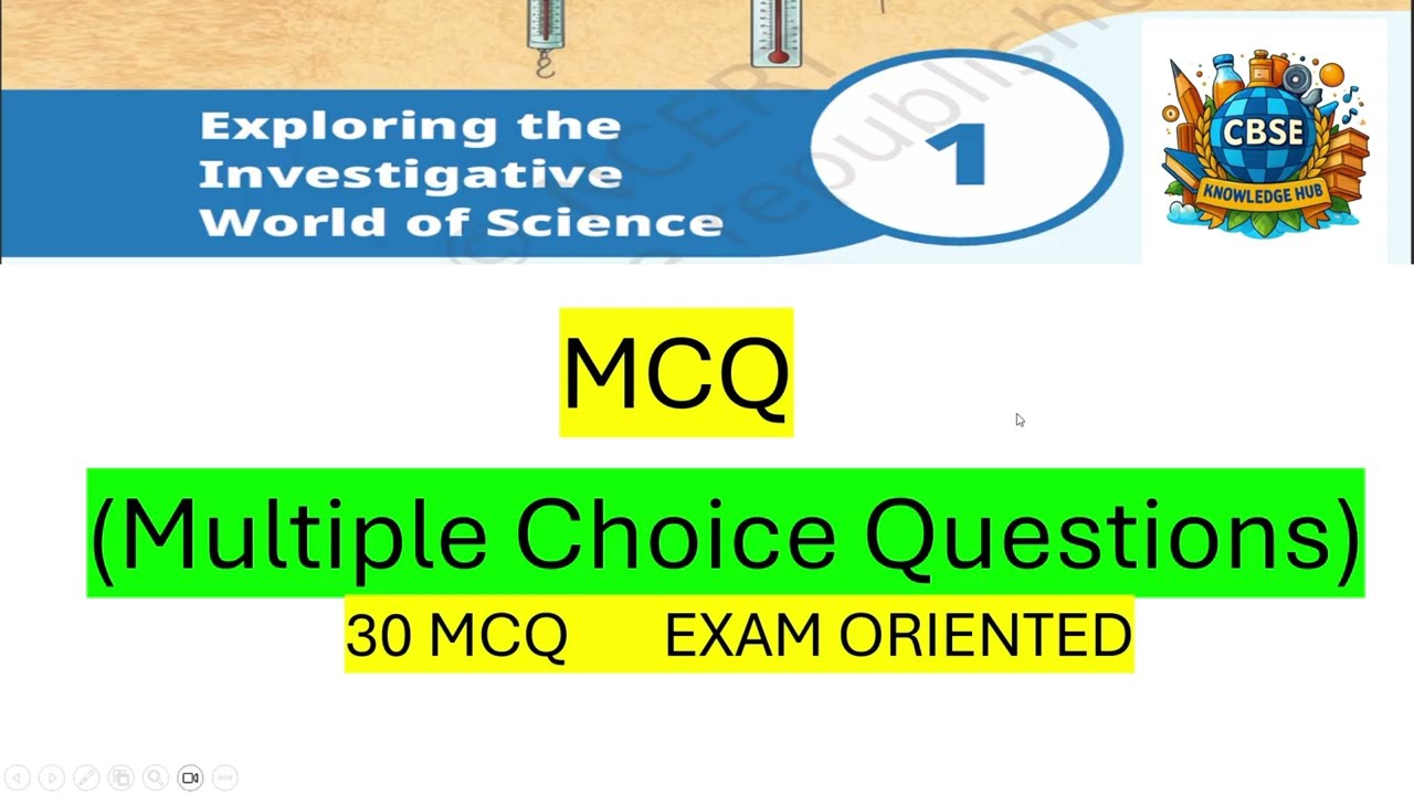 Exploring the Investigative World of Science | Class 8 Science Chapter 1 MCQ | New NCERT 2026 -2027