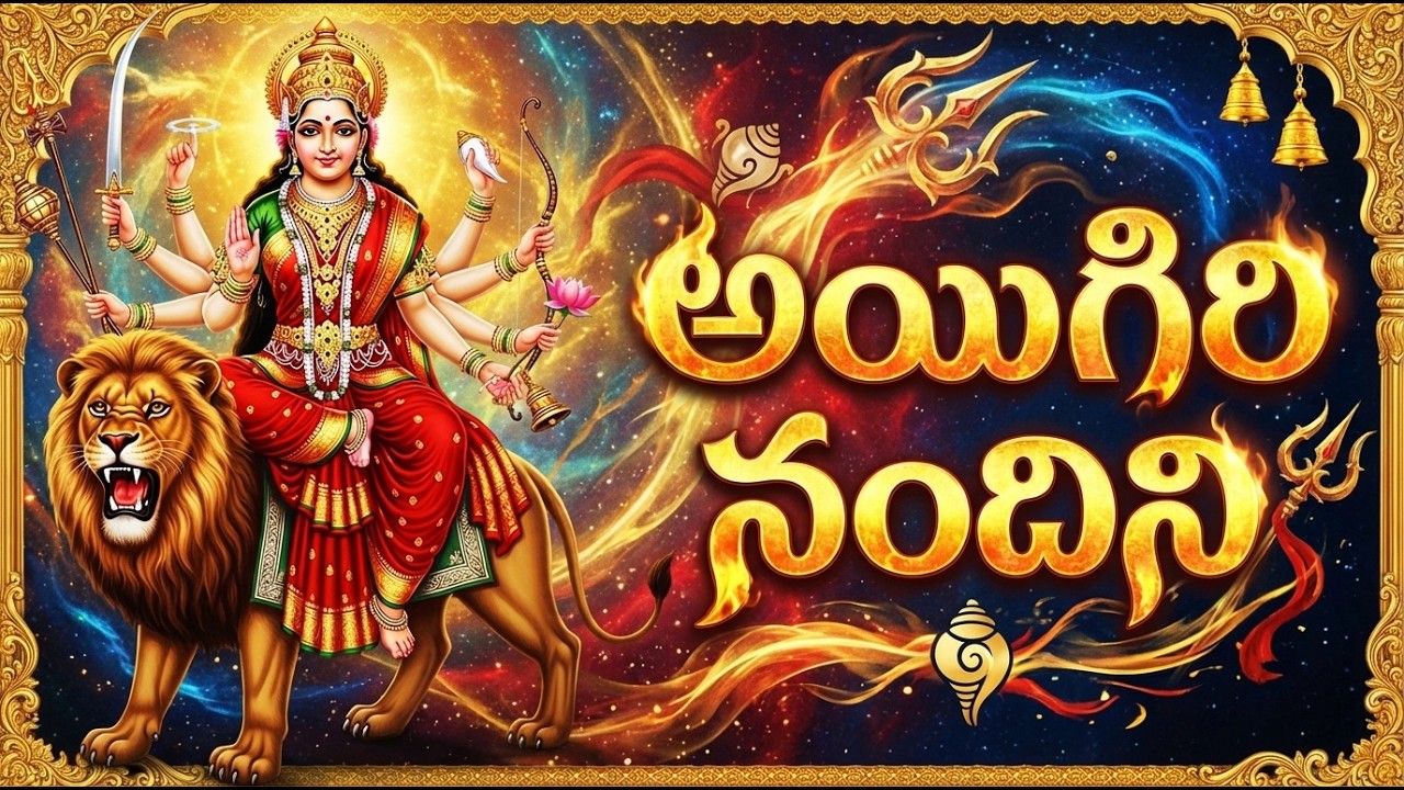 అయిగిరి నందిని స్తోత్రం వింటే దుర్గమ్మ ఆశీర్వాదం లభిస్తుంది | Aigiri Nandini With Telugu Lyrics