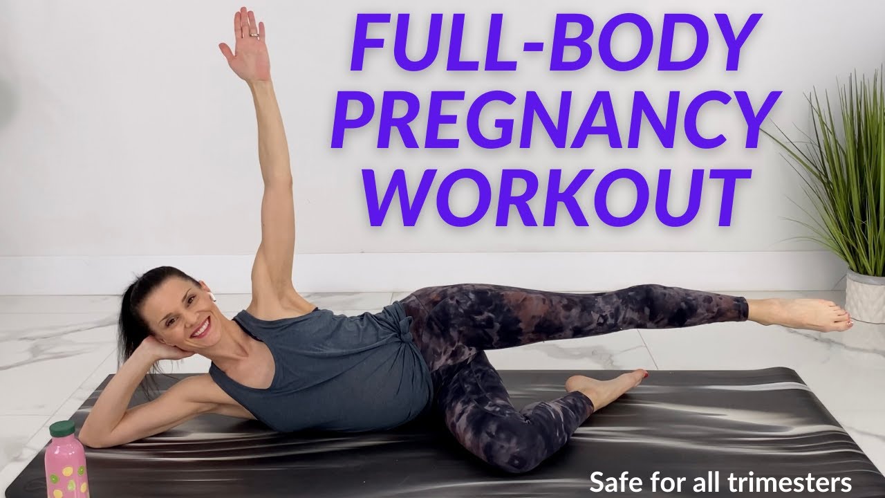 Full Body Pregnancy Workout | Tabata HIIT (Pregnancy Cardio + Workout + Stretches)