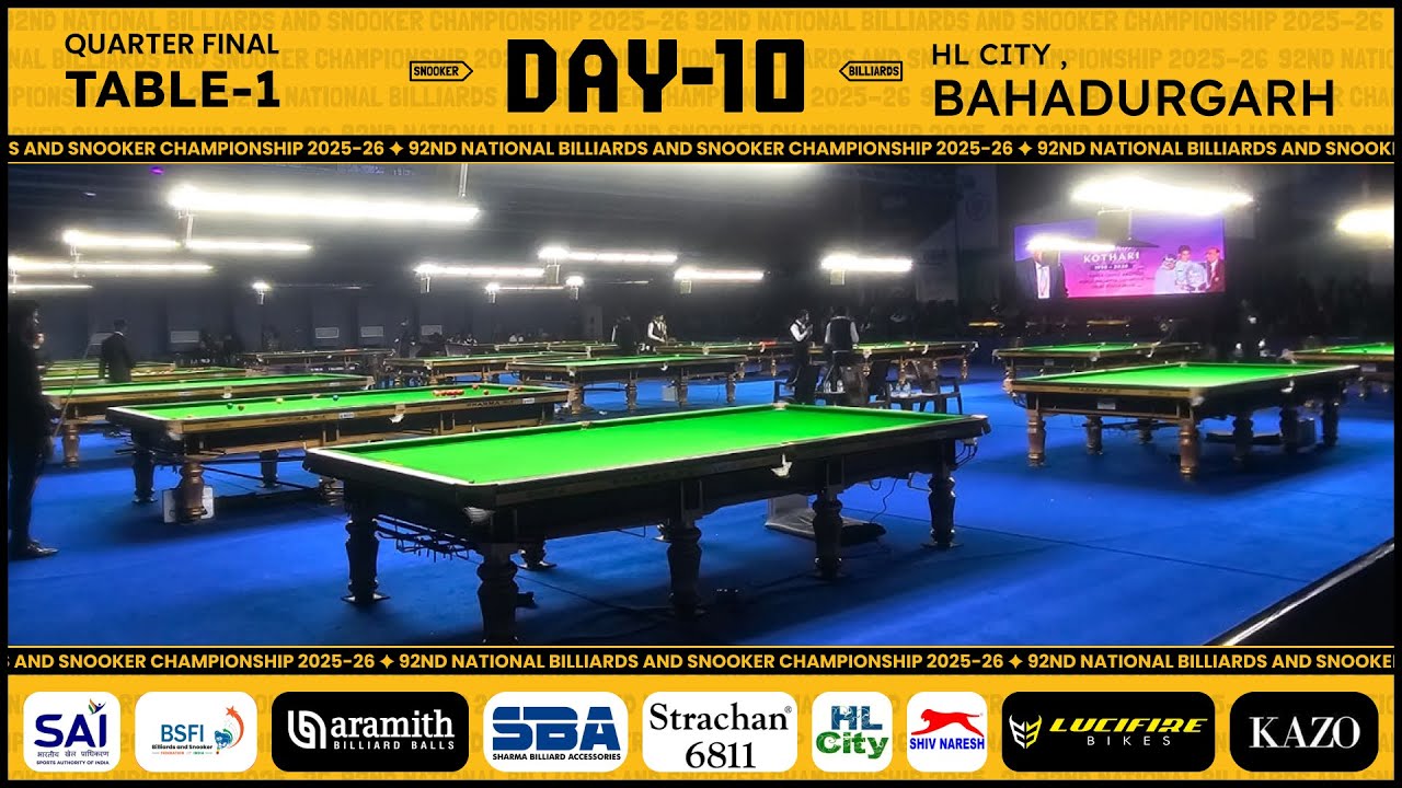 PANKAJ ADVANI VS RAYAAN RAZMI ||TABLE-1|| 92nd SBA National Billiards & Snooker Championship 2025–26
