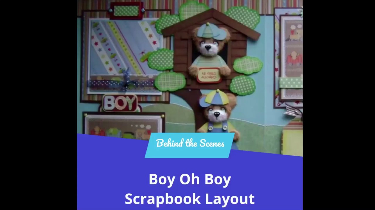Scrapbook Layout: Boy Oh Boy | Paper Crafts & Scrapbook Ideas BTS #1