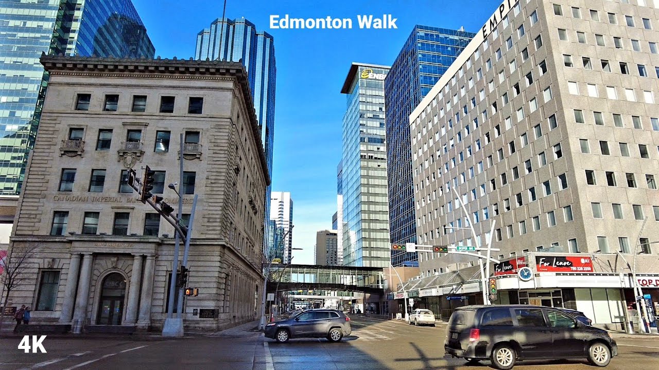 Walking Jasper Avenue Downtown, Edmonton, AB, 🇨🇦 - Feb 2022