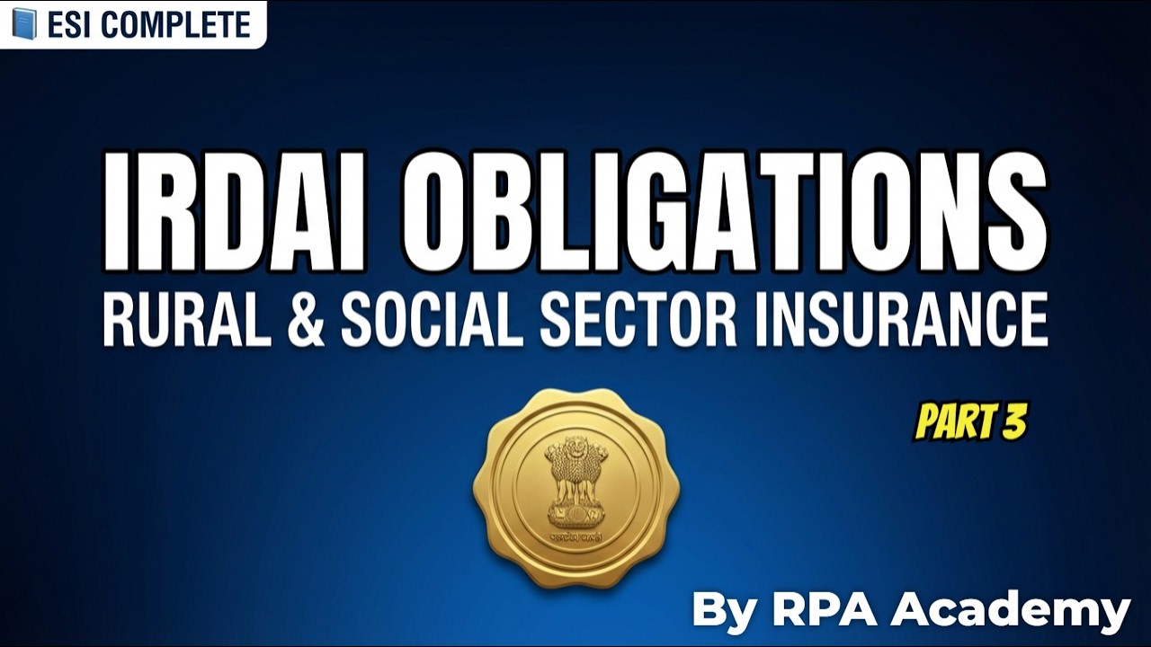 Social Structure in India + Rural & Social Sector Insurance Part 3 | IRDAI ESI