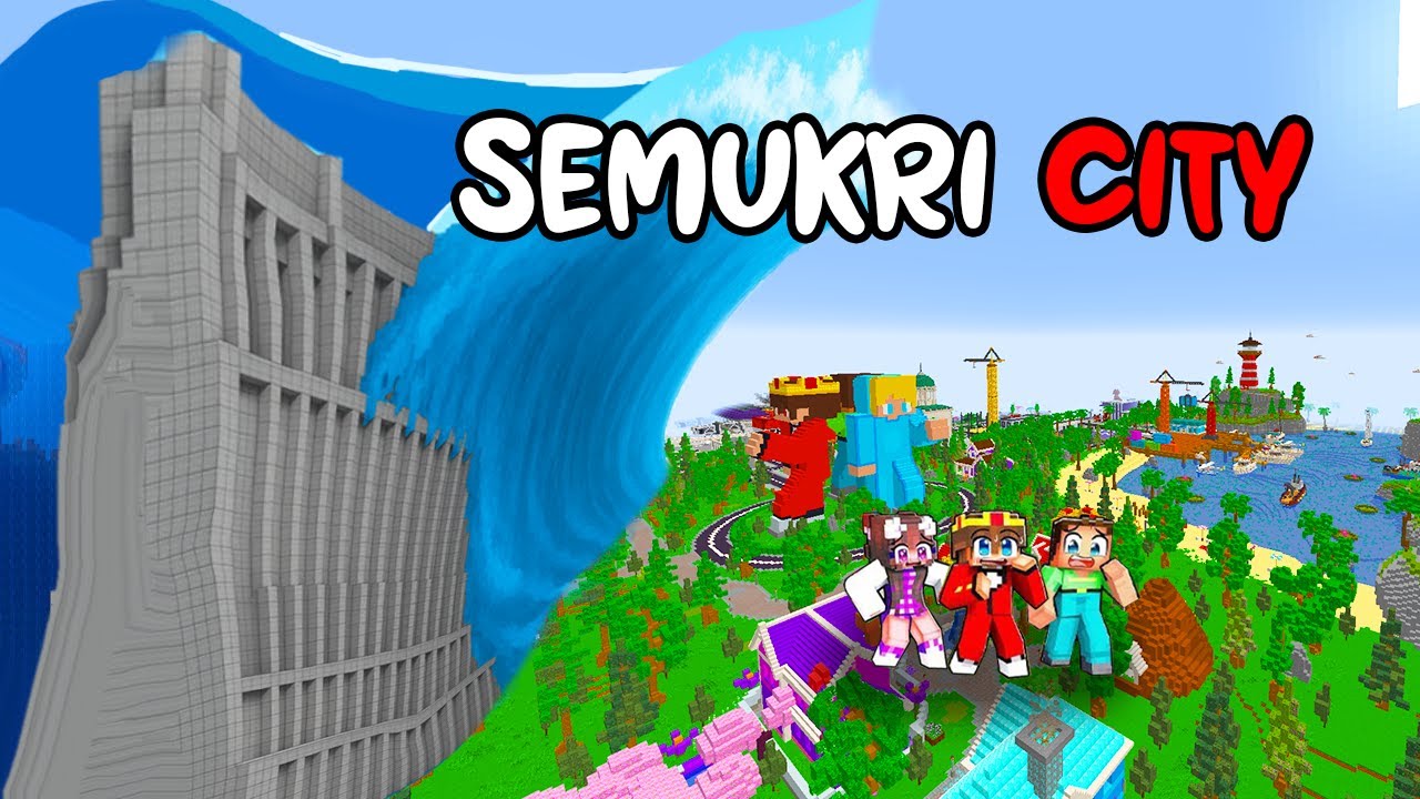 Ein Tsunami zerstört SEMUKRI CITY in Minecraft!