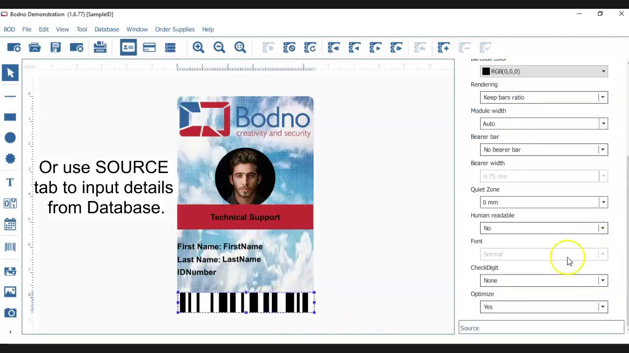 How to create an internal database - Bodno ID Card Software