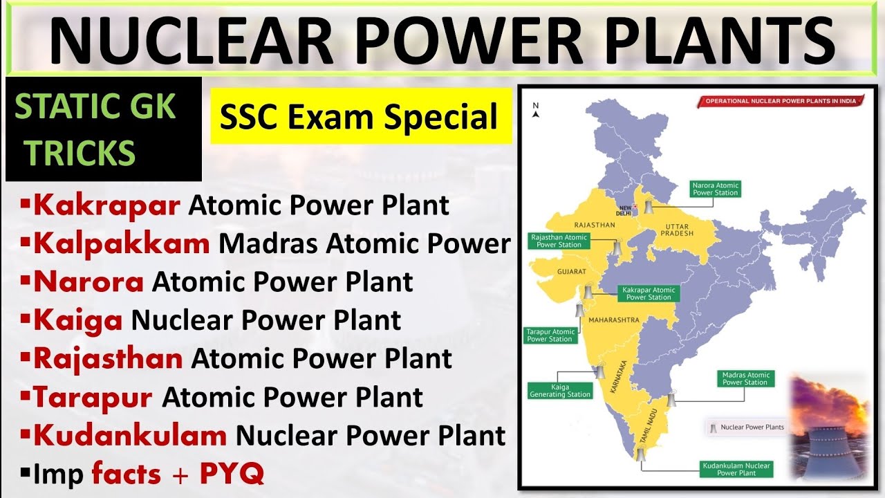 Nuclear Power Plants In India || Imp Points 🌝