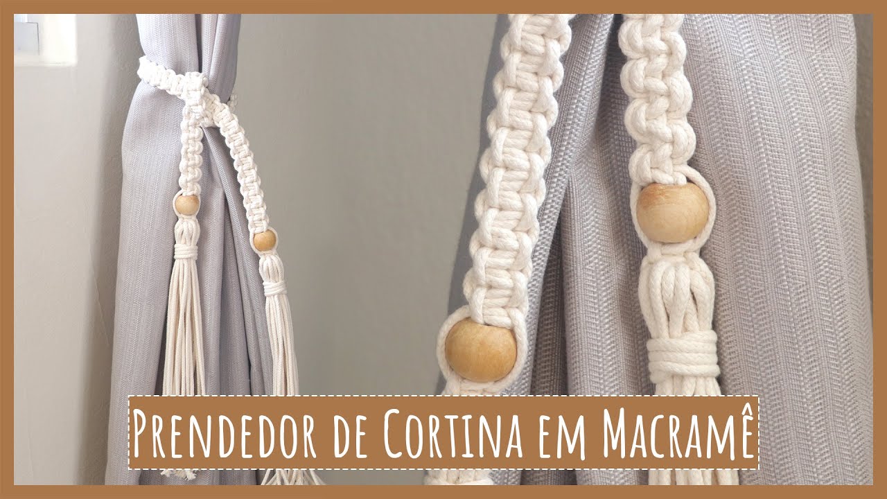 🧶 Prendedor de Cortina em Macramê – Tutorial Passo a Passo!