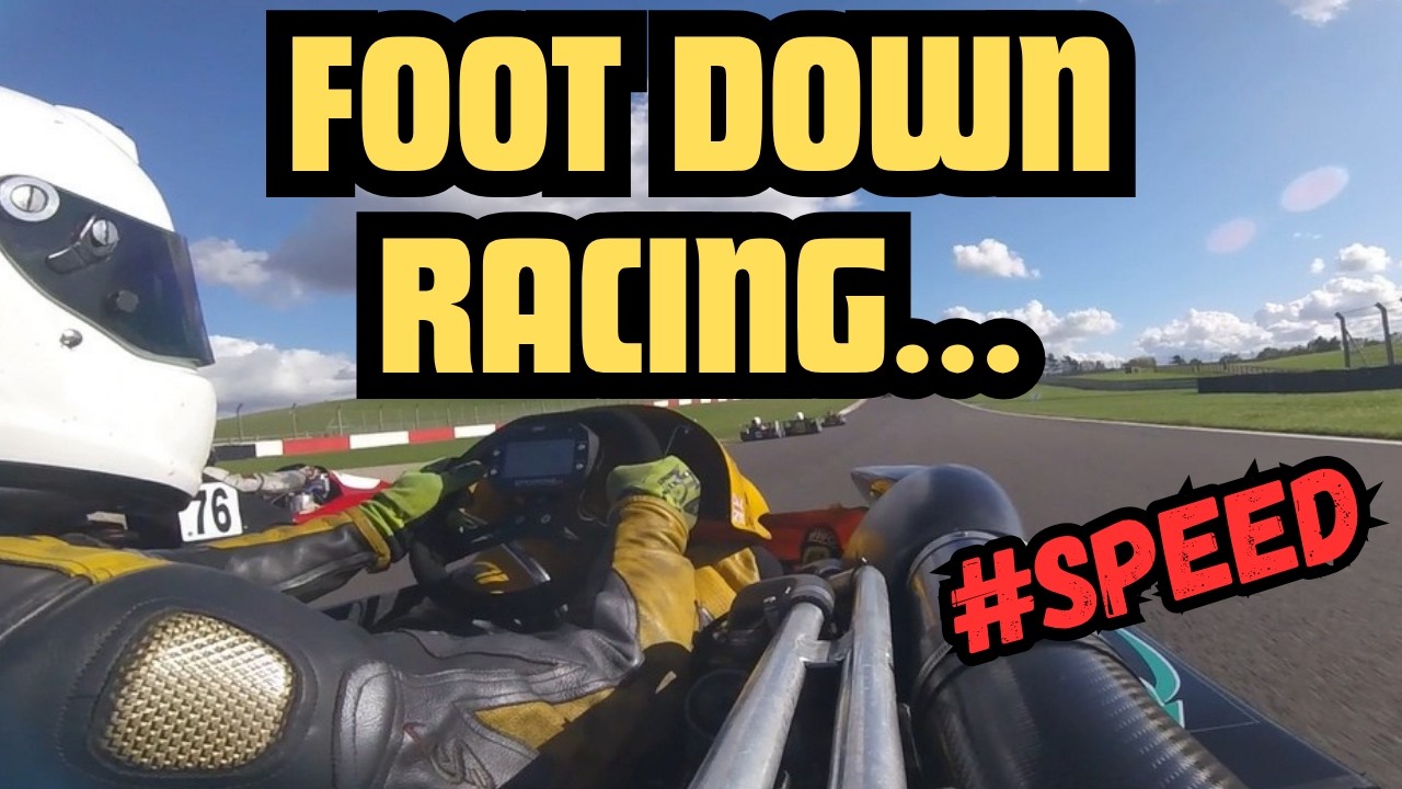 0-100 mph in 3 Seconds - Great Super Kart Racing At Donington Park UK - Div1 Super Kart Race Battles