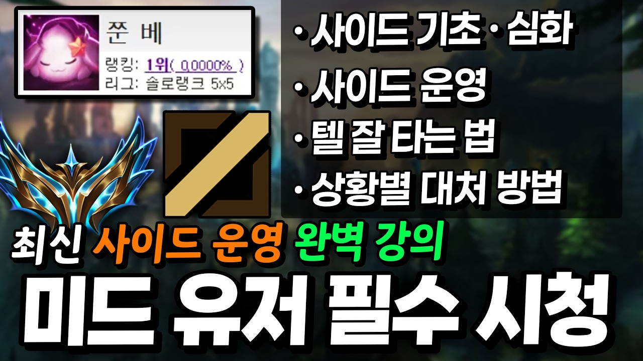 미드 사이드 운영의 모든 개념과 핵심 디테일까지, 이 영상 하나로 정리해드립니다【미드 강의】