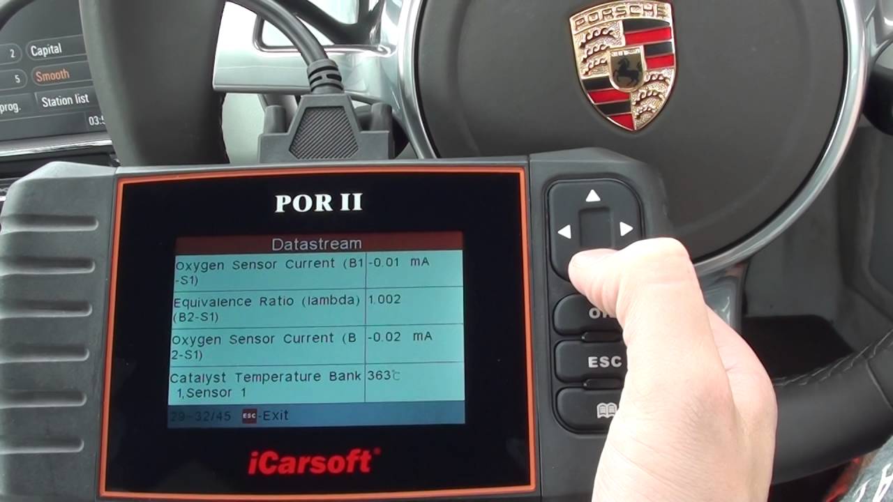 Live Data Porsche iCarsoft POR II