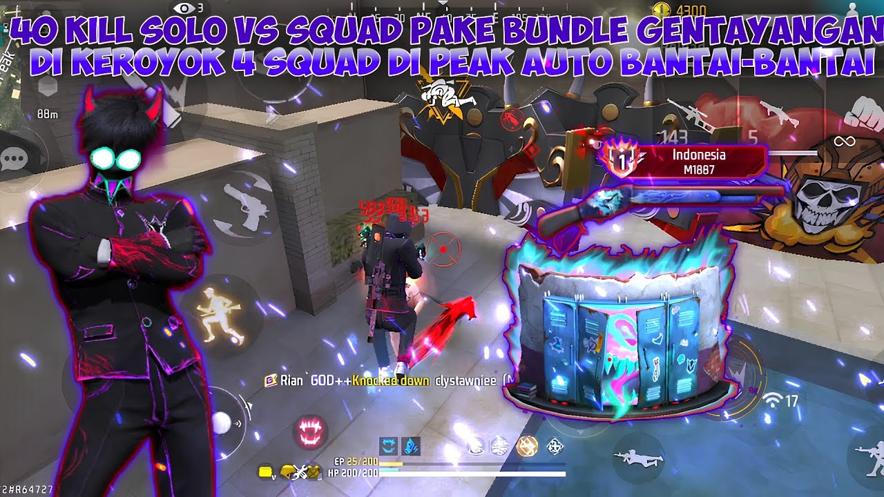 40 KILL SOLO VS SQUAD PAKE BUNDLE GENTAYANGAN AUTO BANTAI-BANTAI NGERATAIN 4 SQUAD🔥🔥