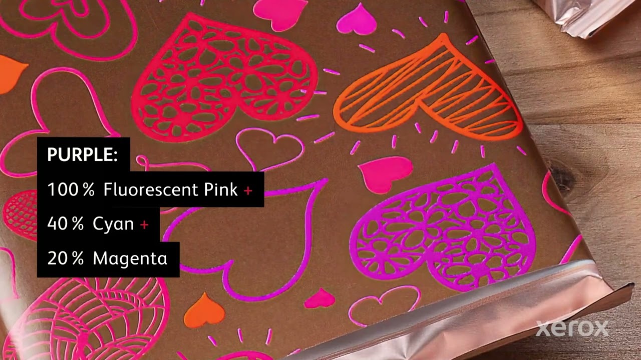 Xerox® Iridesse® Production Press: Designing for Fluorescent Pink Blends
