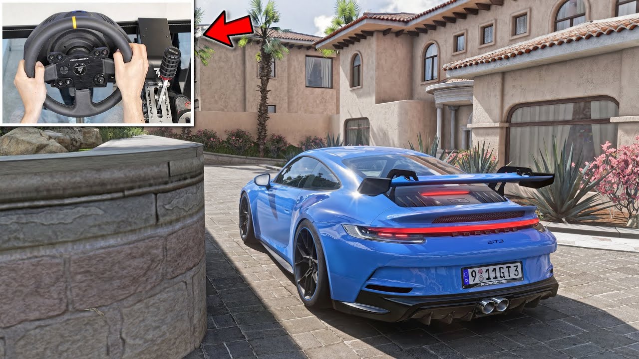 Porsche 911 GT3 (992) - Forza Horizon 5 | Steering Wheel Gameplay