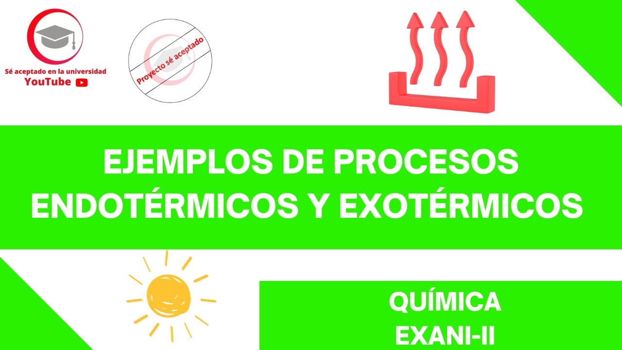 EJEMPLOS DE PROCESOS ENDOTÉRMICOS Y EXOTÉRMICOS | QUÍMICA | EXANI-II 2024