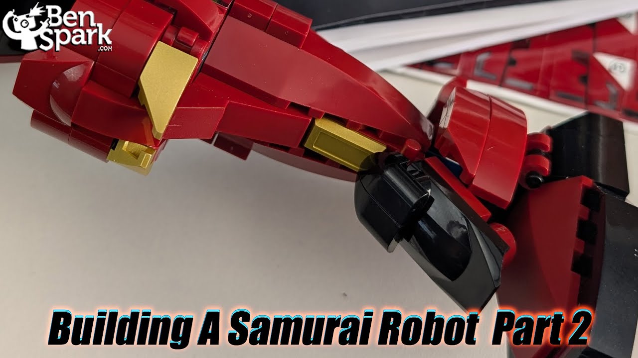 Let's Build 923-Piece Samurai Robot Non-LEGO Building Block Set - Part 2 - Build The Leg
