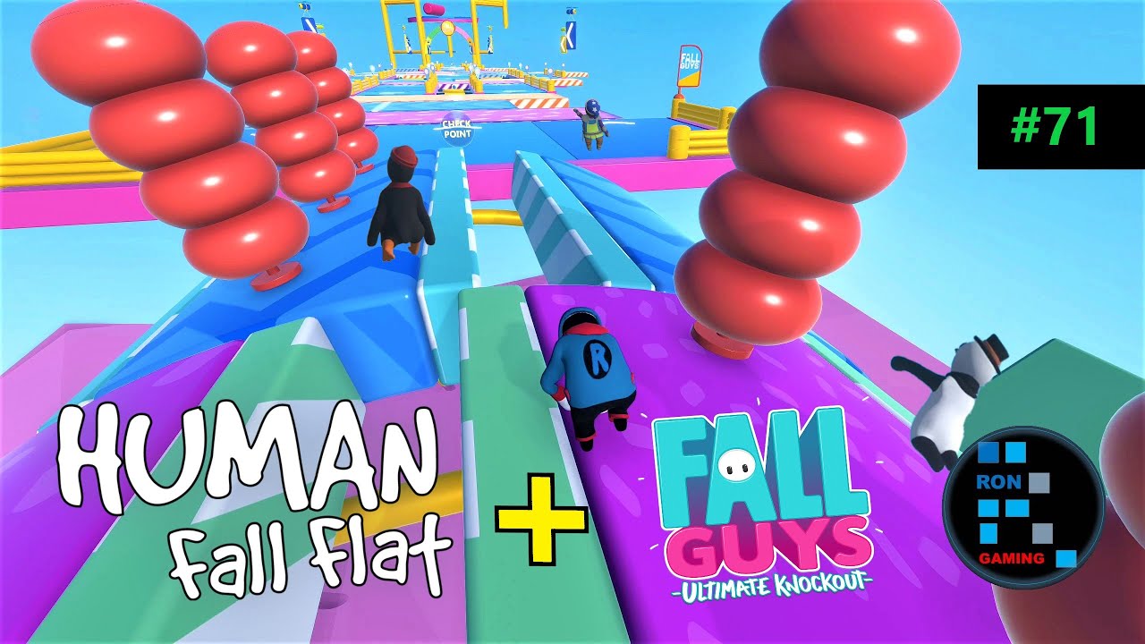 Human: Fall Flat But We Are Playing Fall Guys Map (PART-71)