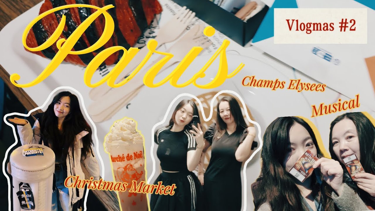 Paris Christmas Vlog 🎄 | Fancy Holiday Decor, Stranger Things Pop-Up & Notre-Dame Musical Night