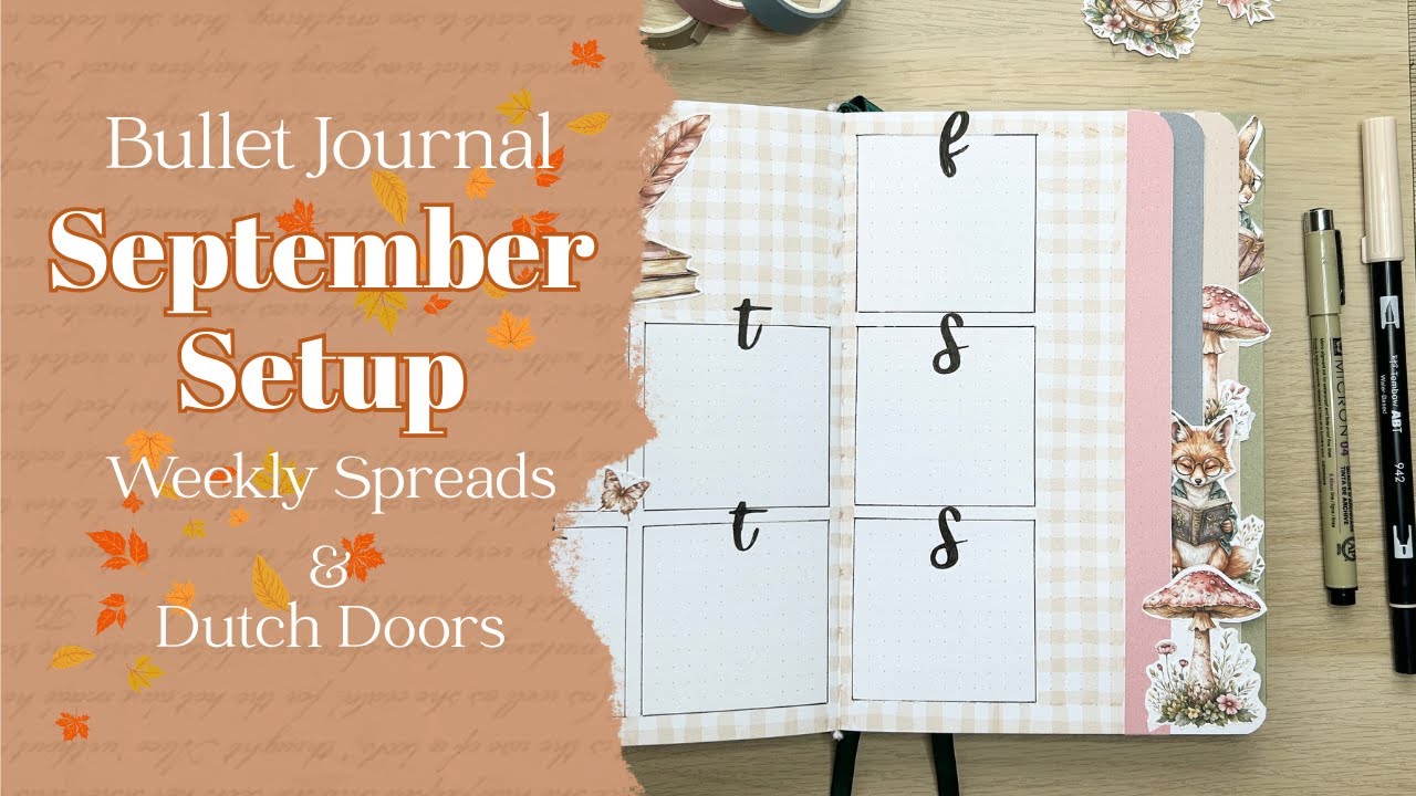 &laquo;Настройка еженедельного разворота Bullet Journal ✨ Планируйте сентябрь вместе со мной | Минимали...