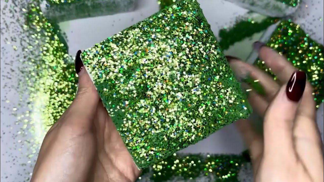 Crunchy Glittery Dyed and Reformed Chalk 🤍✨ @emilycrushesasmr 