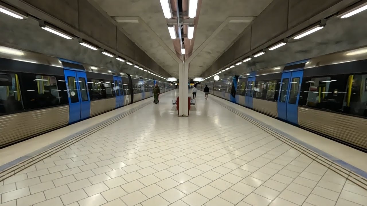 Stockholm Metro Ride - Rinkeby to Rissne | 1 Inclined Elevator | Sweden | 28/08/25