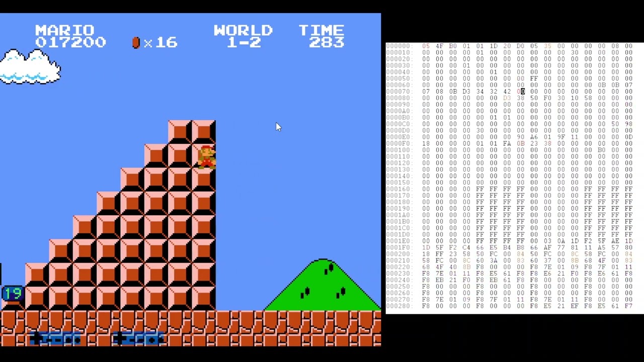 Messing with Super Mario Bros with a hex Editor