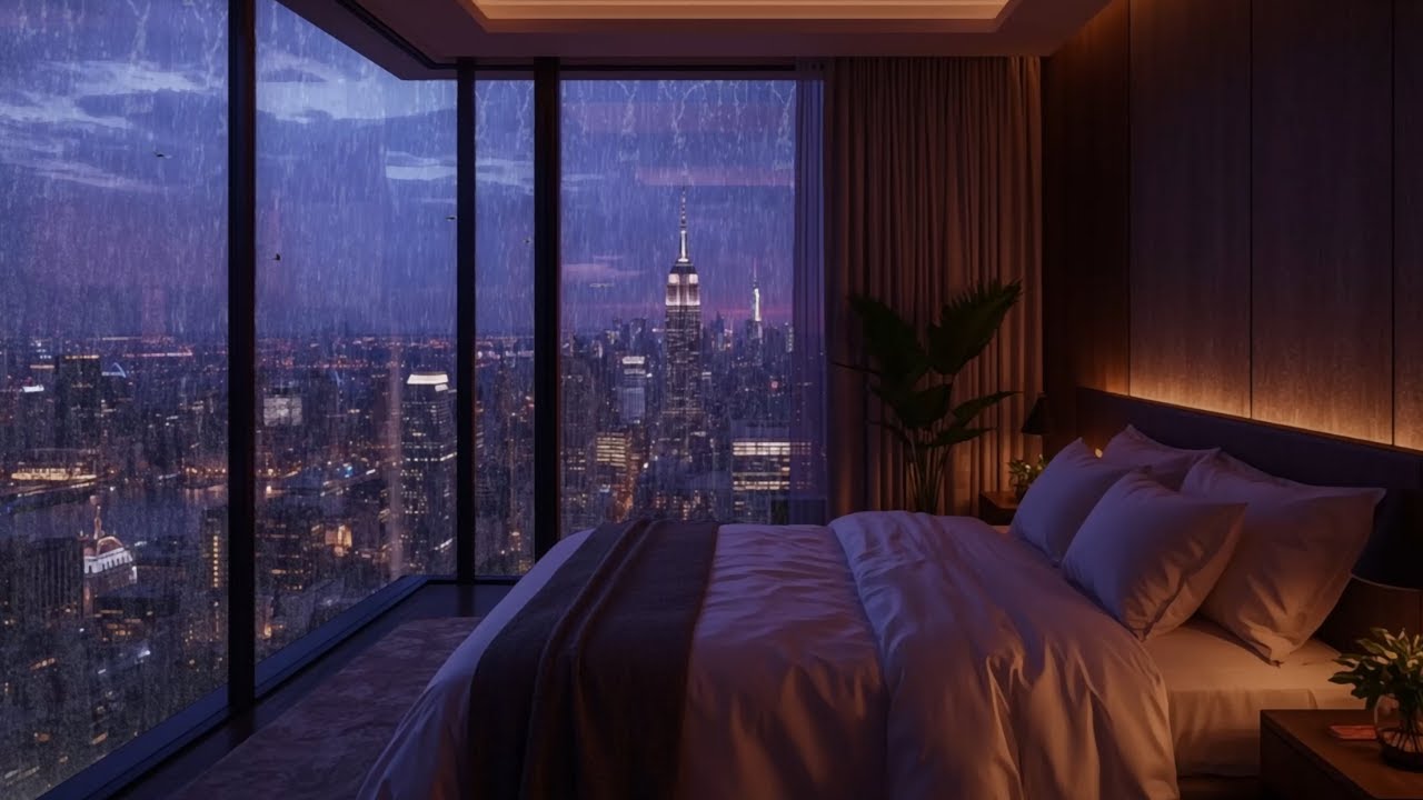 🔴 LIVE: Heavy Rain Sounds at Night 🌧️ Rain on Window for Deep Sleep, Insomnia Relief, Relax & Focus