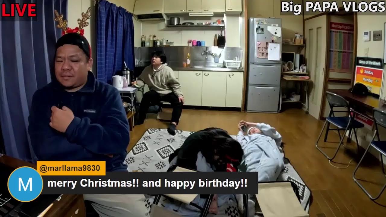 Merry Christmas po! Aichan Birth day HOME IN JAPAN / Big PAPA VLOGS