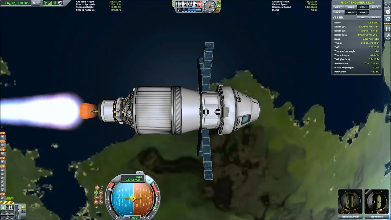 KSP~SLS Block 1 w/Orion~EM 1 Mission