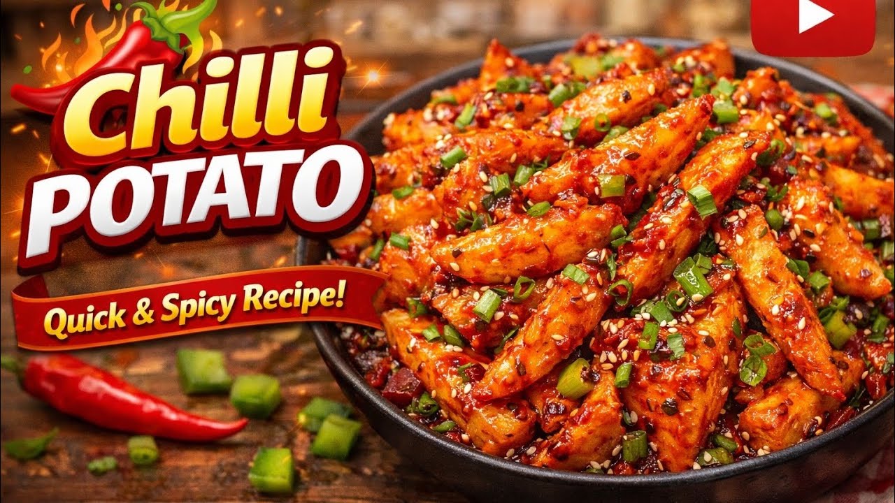 🌶️🥔 चिली पोटैटो रेसिपी | Chilli Potato Recipe | Crispy & Spicy Chilli Potato