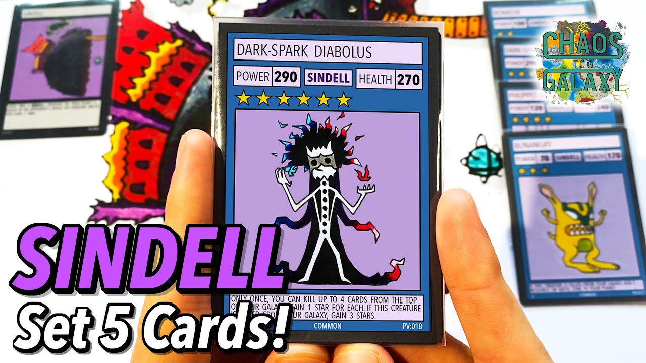 SINDELL - All New Cards for Set 5 - Planet Profile (Chaos Galaxy Homemade TCG)