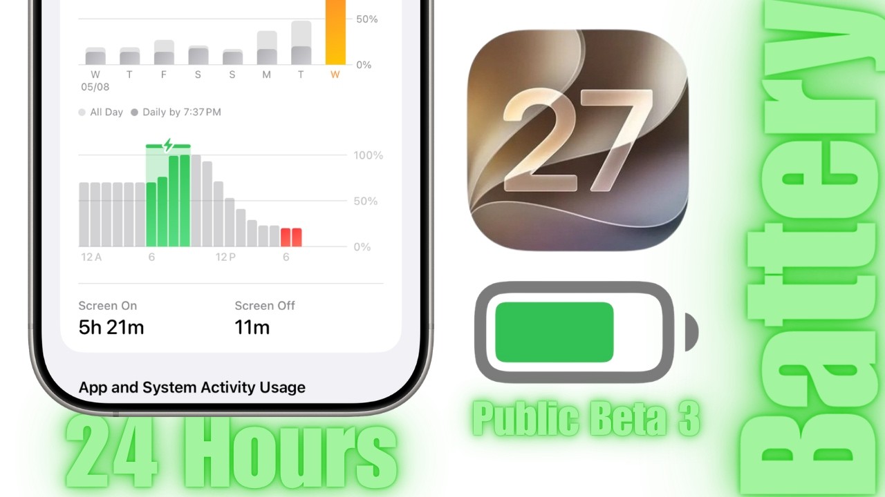 iOS 27 Public Beta 3: время работы от аккумулятора и производительность (спустя 24 часа)