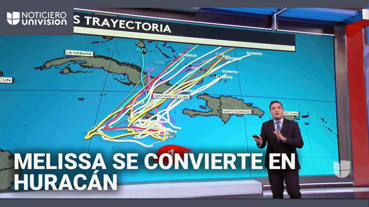 Melissa se convierte en hurac&aacute;n y amenaza a Rep&uacute;blica Dominicana, Hait&iacute;, Jamaica y Cuba