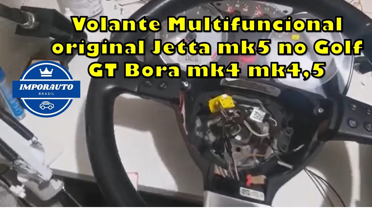 Volante Multifuncional original Jetta mk5 no Golf GT Bora mk4 mk4,5