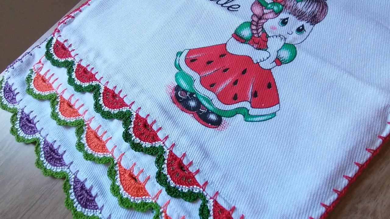 👉Barradinho de crochê melancia 🍉🍉🍉
